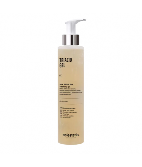 Żel oczyszczający z kwasami AHA, BHA, PHA 200 ml TRIACID GEL - celestetic.