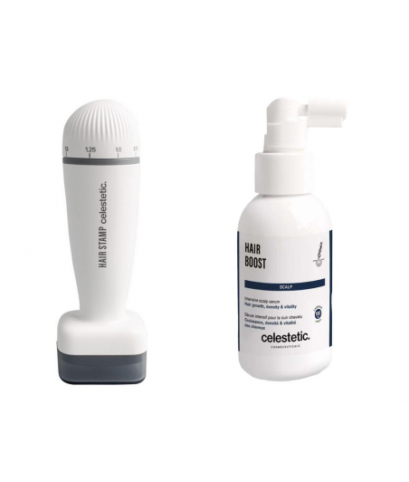 ZESTAW Mikronakłuwacz HAIR STAMP + SERUM + Pudełko Celestetic.