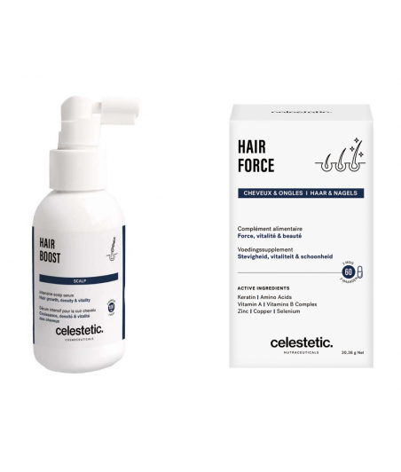 ZESTAW Serum HAIR BOOST SERUM + HAIR STAMP - Celestetic.